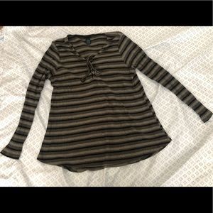 Rue21 Striped Olive Top